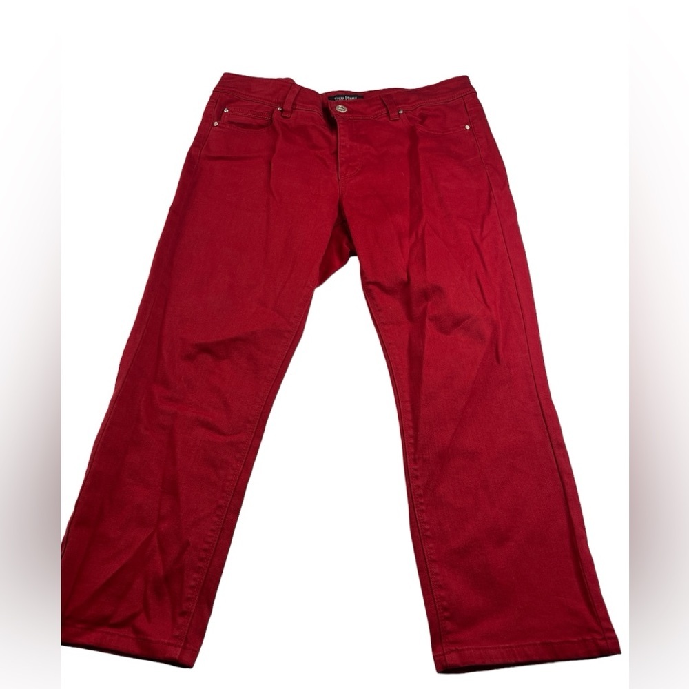 WHBM Vintage Red Slim Crop Jean Size 8